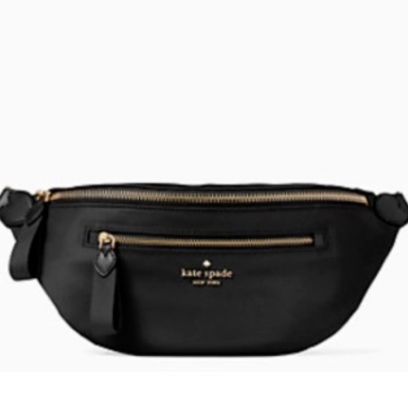 AUTHENTIC ♠️ KATE SPADE ♠️ CHELSEA BELT BAG/WAIST/FANNY PACK BLACK NYLON - Picture 2 of 9
